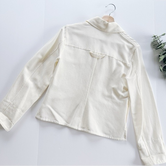 Vince Textured Shirt Jacket Bone - Picture 4 of 8